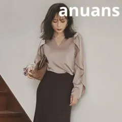 【anuans】サテンブラウス