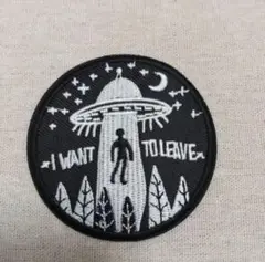 アイロンワッペン UFO 刺繍