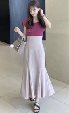 マーキュリーデュオ バックレースアップストレッチマーメイドスカート