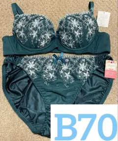 チュチュアンナ B70 ブラジャー ショーツ グリーン 緑 花