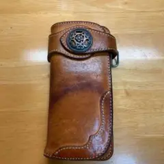 Rockwood レザー財布 モルガン・ドル付き コードバン/二つ折り財布/栃木レザー/レザーウォレット/牛革/馬