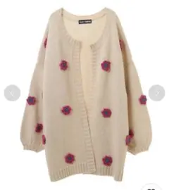 FLOWER CROCHET KNIT カーディガン