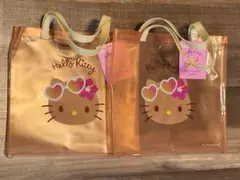 日焼けキティビニールバッグ2個 ダイソー　キャンドゥ　セリア　未使用