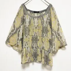 訳あり BUONAGIORNATE シフォン チュニック レトロ ペイズリー