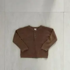 ワッフルニットトップス