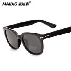 T字型 サングラス クラシック レトロ〔グロスブラック〕【新品】