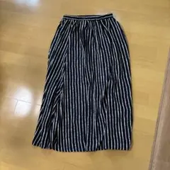 LHELBIE ストライプ　ロングスカート