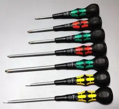 WERA レーザーチップ ボールグリッププラス/マイナスドライバー 7本組