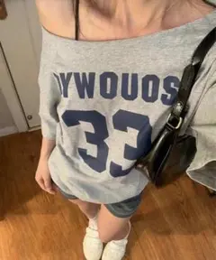 OYWUOS 33 グレー 七分袖オフショルダー