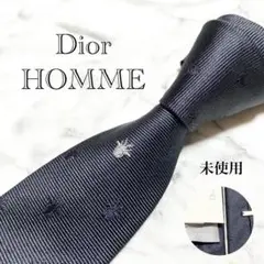 DIOR HOMME black color “bee” woven silk tie | NOIR ONLINE