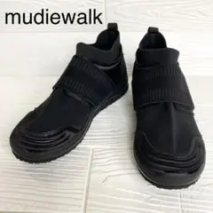 美品 mudiewalk スリッポン スニーカー ブラック 24.0ウォーキング