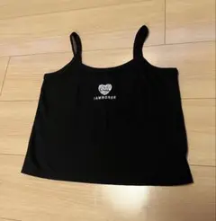 子供服ショート丈キャミソール160ブラック タンクトップ
