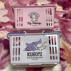 【新品】マイメロ クロミ ミニフリーバスケット かご 小物入れ