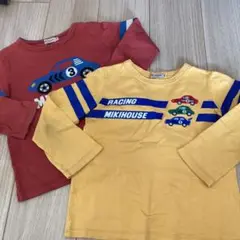 ミキハウス 120 長袖 Tシャツ 2枚 セット