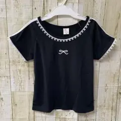 新品　micorrid レース　リボン　ライン　Tシャツ　キッズ　120㎝