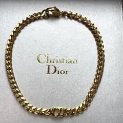【極美品】DIOR チェーン CDロゴ ブレスレット ヴィンテージ 喜平