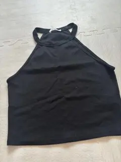 ブラック ハイネック タンクトップ