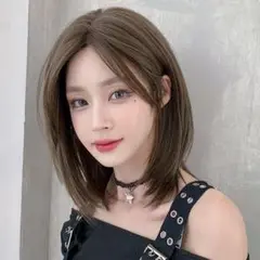 W55★★ストレート ショート フルウイッグ かつら アッシュブラウン 新品