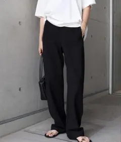 evernavy ポンチカーブパンツ ブラック 黒 XL