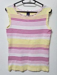 GAP ボーダー ノースリーブ タンクトップ トップス