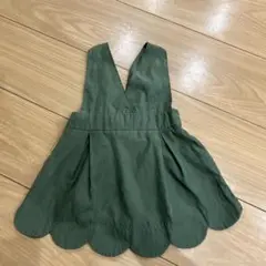 ジャンパースカート　ワンピース　カーキ90cm