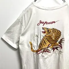 GLOBAL WORK 刺繍が美しい！ スカジャンデザイン Tシャツ Lサイズ