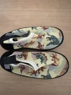 ブリーズ 恐竜柄 ウォーターシューズ キッズシューズ 15.0cm 収納袋付き