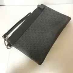 MICHAEL KORS クラッチバッグ ロゴ ブラック レザー ユニセックス