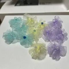 リボンパーツ12個リボンパーツまとめ売りカラフルハンドメイド　手芸材料