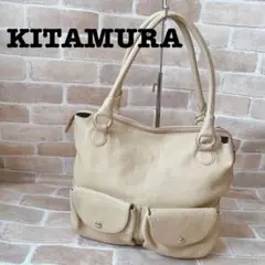 KITAMURA キタムラ ショルダーバック 大容量 肩掛け ベージュ