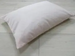 枕 そばがら枕 まくら 綿オックス素材 まくらカバー付き 35ｘ50 無地ピンク