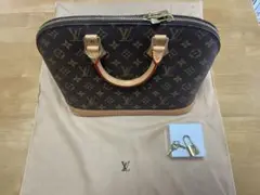 ルイヴィトン アルマ ハンドバッグ モノグラム パドロック 鍵付き