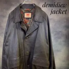 大きいサイズ【DEMIDIEW】ラムレザーライダースジャケット