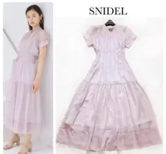 23SS SNIDEL スナイデル シアーボリュームワンピース バックリボン