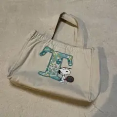 スヌーピー刺繍小型トートバッグ