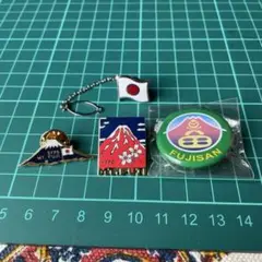 GALERIE KAZAMA 富士山 日の丸 ピンバッジ セット Mt.FUJI