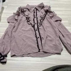 ロジータダブルフリルハイショクブラウス