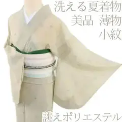 Y1102◆美品 薄物 手縫い仕立て 小紋 洗える夏着物