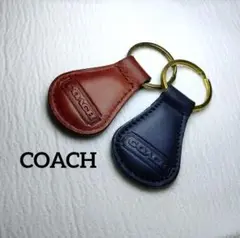 COACH(コーチ) ペア キーホルダー キーリング オールドコーチ 黒＆茶