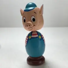 60年代　ヴィンテージ　3匹の子豚まんがこけし　ウォルトディズニー　昭和　民芸品