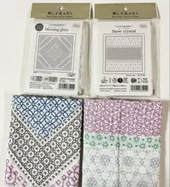 6オリムパス刺し子花ふきん布パック2個セット