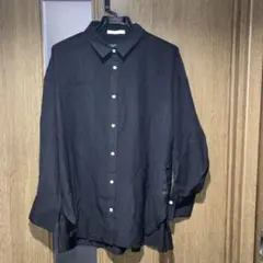 【未使用品】長袖シャツ　黒　フリーサイズ