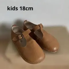 韓国子供服　合皮レザーストラップシューズ　18cm
