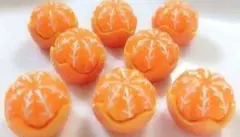 皮剥きミカンのデコパーツ♡８個セット