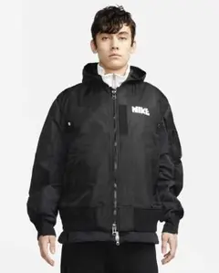 ナイキ x sacai レイヤードボンバージャケット