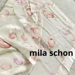 mila schön ミラショーン　チューリップ柄 シルク　スカーフ