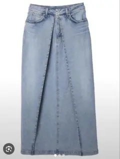 garage of goodclothingセンタータックデニムスカート　ブルー