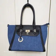No.442 未使用級♥ セシールマクビー ハンドバッグ 2way ネイビー