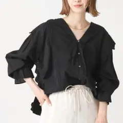SIMPLICITE　カットワークレースブラウス　ベーセーストック
