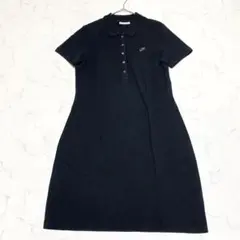 【美品】ラコステ　ポロワンピース　ブラック　サイズ42
